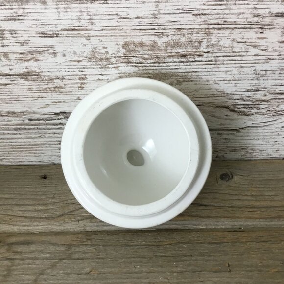 Dept 56 Ceramic Black and White Easter Bunny Cookie Jar With Egg Backpack - Picture 6 of 8